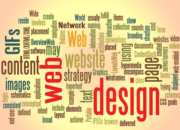 Web design word cloud