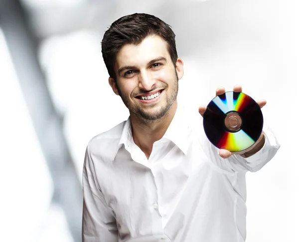 Man holding cd