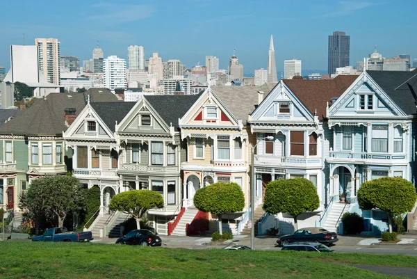 Alamo Square in San Francisco with Victorian houses
