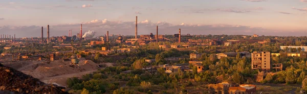 Panorama of the big old factory