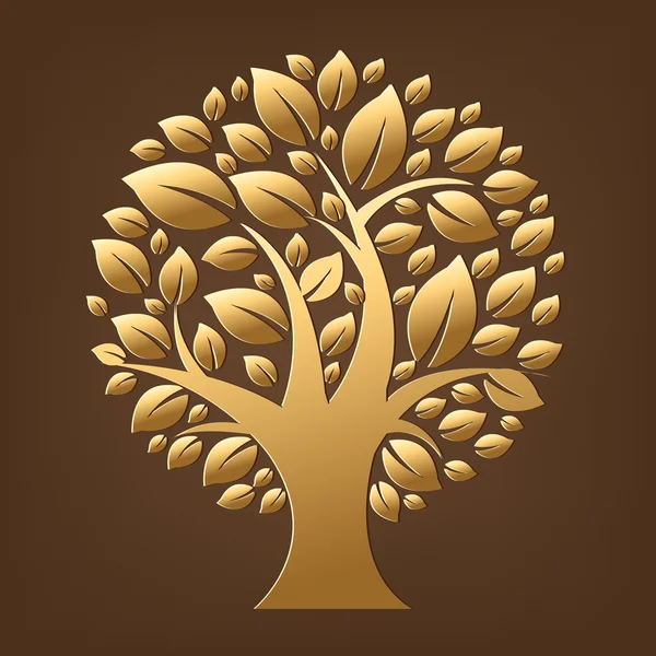 Gold Tree — Stock Vector © barbaliss 10682557