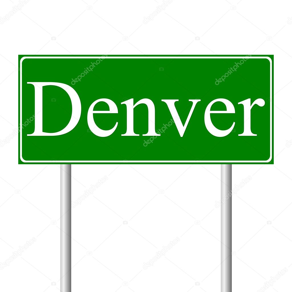 Denver green road sign — Stock Vector © konstsem 8307514