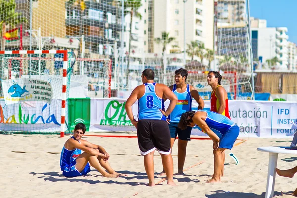 Match of the 19th league of beach handball, Cadiz — Stock Photo #8070524