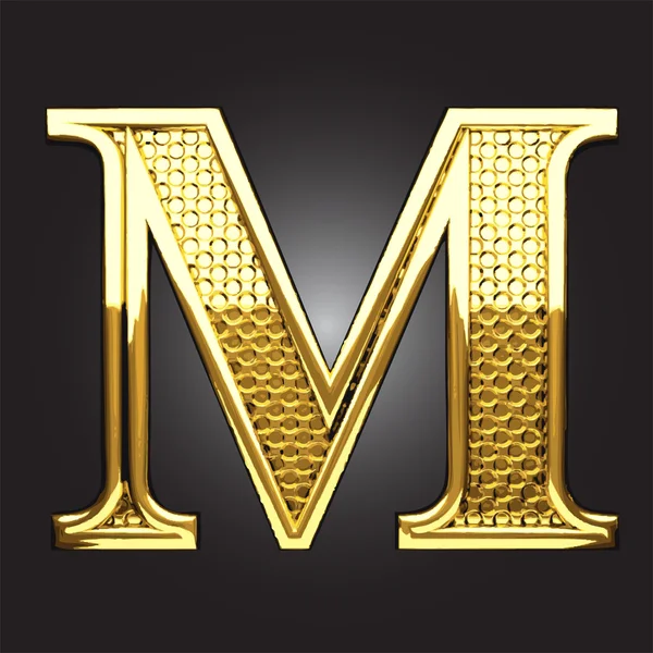 Vectores de stock de Letra m oro, ilustraciones de Letra m oro sin