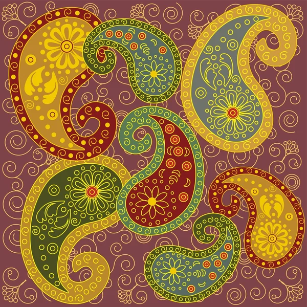 colored paisley