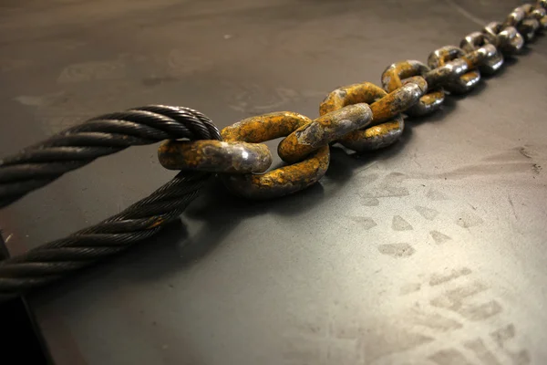Metal mold on chain