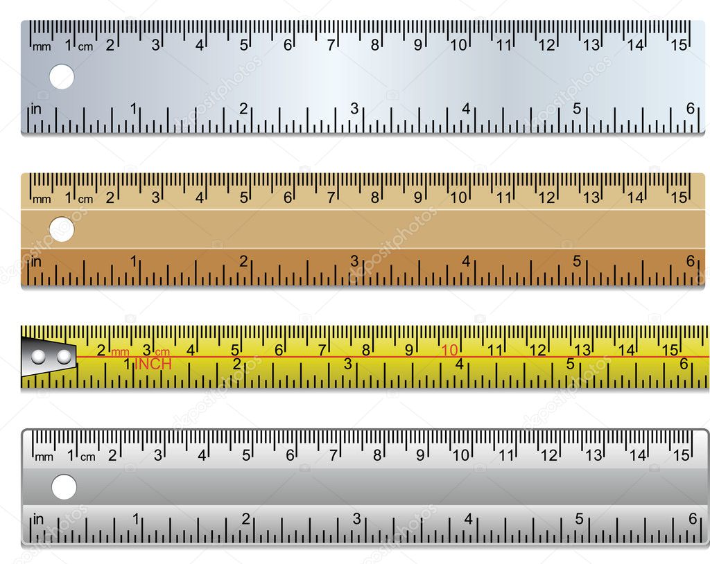 Vector Set Of Rulers And Measuring Tape Stock Vector Dmstudio 9061840
