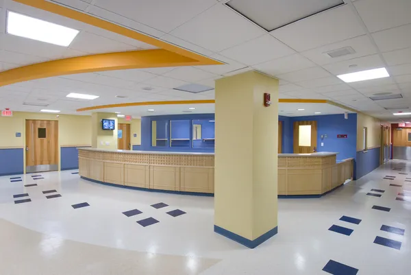 Reception desk in foyer