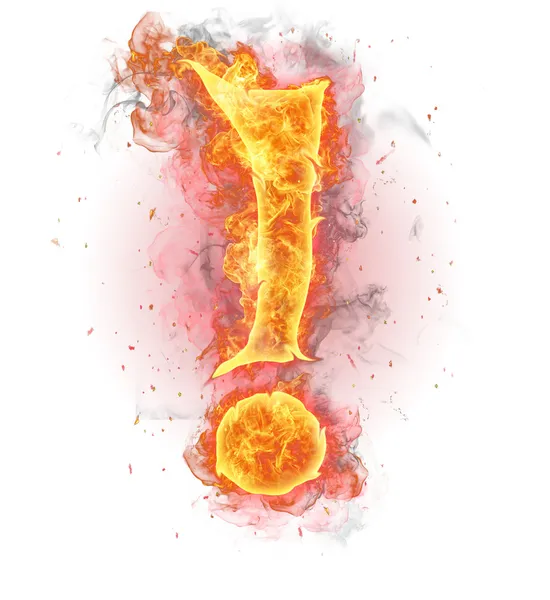 FIre exclamation mark — Stock Photo © jag_cz 8953766