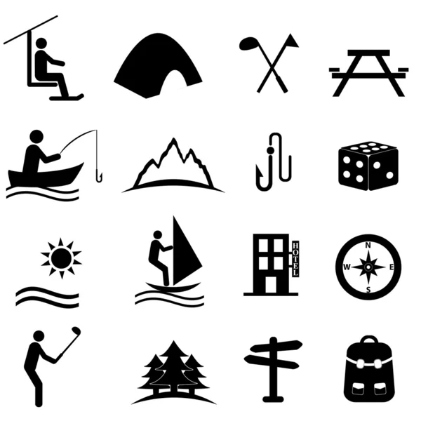 Leisure, sports and recreation icons