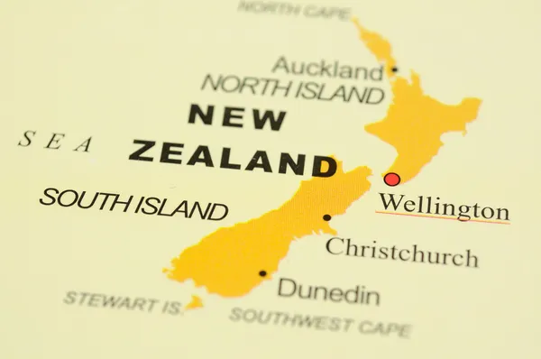 New Zealand on map