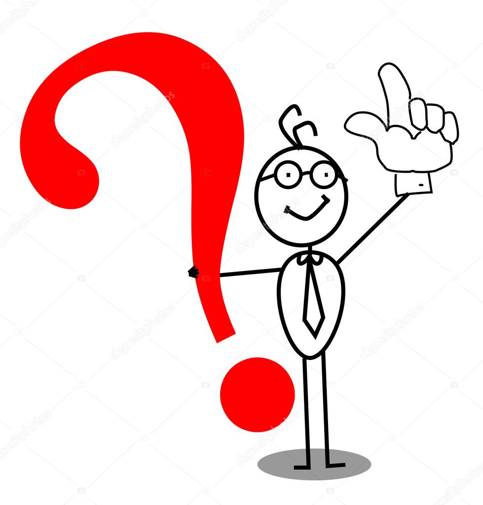 Business Attention Question mark - Stock Illustration