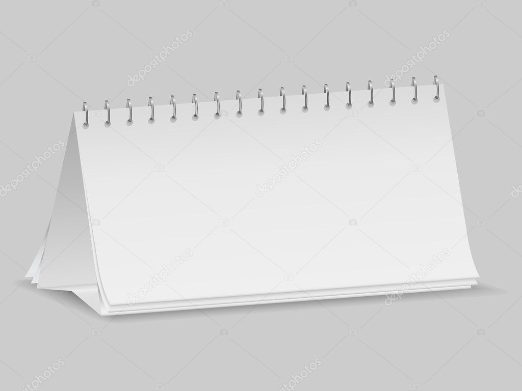Blank Calendar Vector : Blank desk calendar — stock vector human Blank Calendar Vector : Blank desk calendar — stock vector human