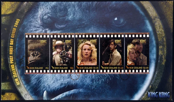 NEW ZEALAND - CIRCA 2005: A stamp printed in New Zealand shows film King Kong, circa 2005