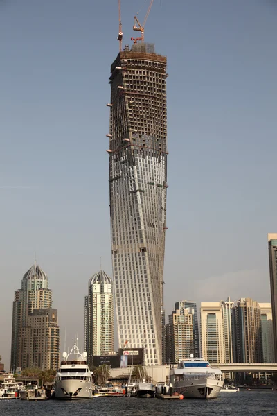 The Infinity Tower under construction, Dubai Marina