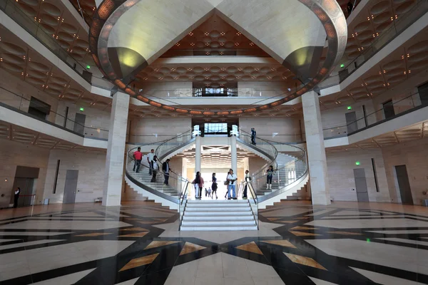 Interior of the Museum of Islamic Art in Doha, Qatar.