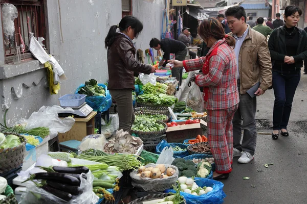 Vegetables market in Shanghai, China