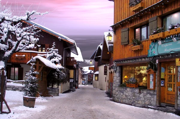 A village in France in winter,