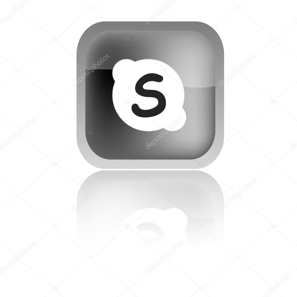 Black Skype Icon