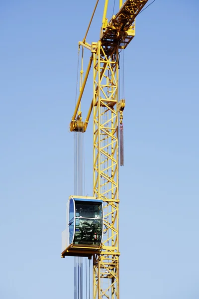 Controle cabin of construction crane