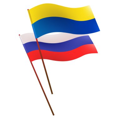 Флаги украины и россии, союз, символ