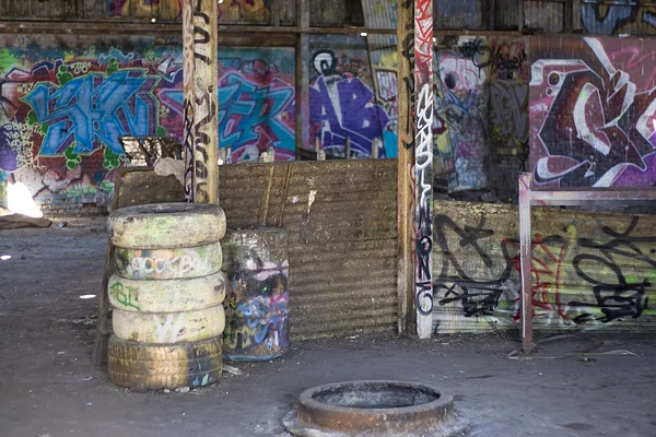 Graffiti Covered Slums — Stock Photo #8804173