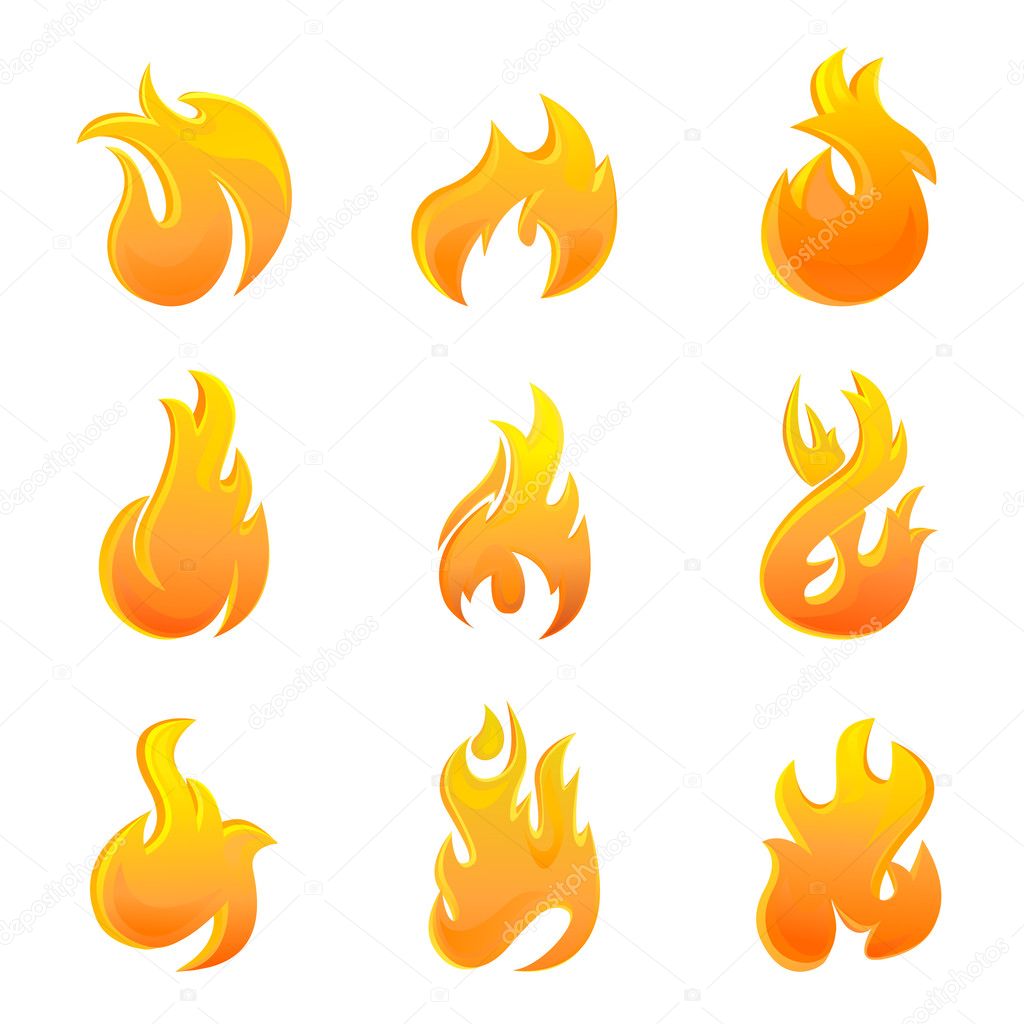 Fire symbol — Stock Vector © bogalo #9981679