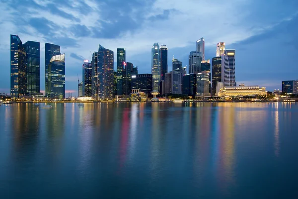 Singapore City Skyline at Blue Hour — Stock Photo #8891520