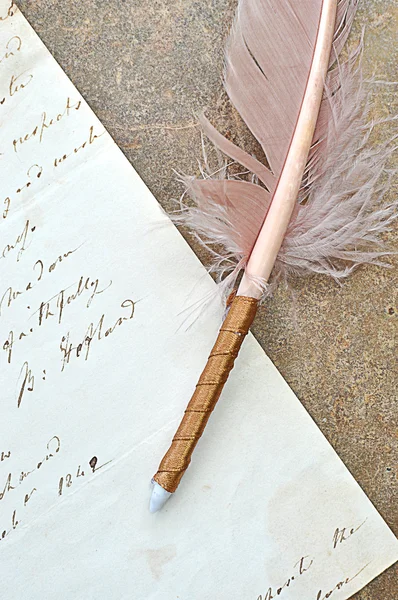 Quill and letter