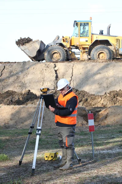 Surveyor working