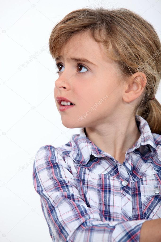 Little Girl Worried — Stock Photo © Photography33 #9154652