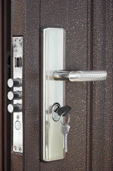 The door lock with keys
