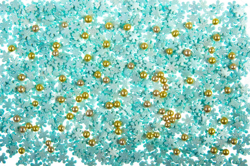 Sweet blue and gold sprinkles background — Stock Photo © photo-deti