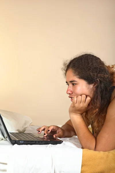 Young Peruvian Woman with Laptop