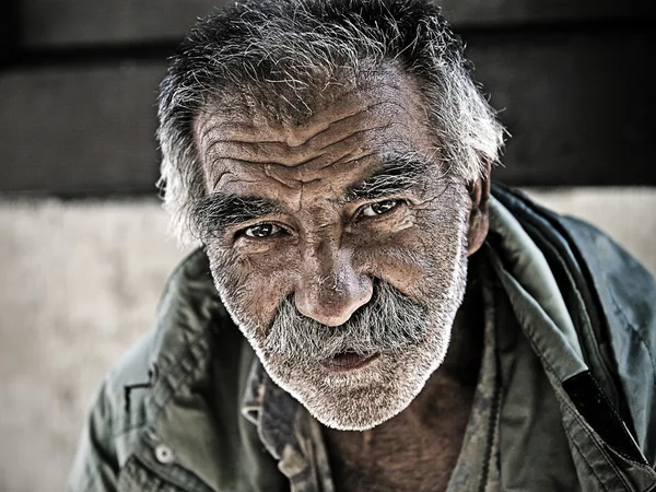 An unidentified homeless man