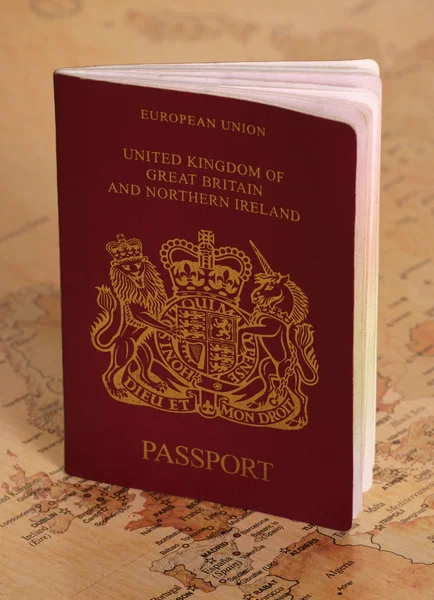 eu passport on a world map