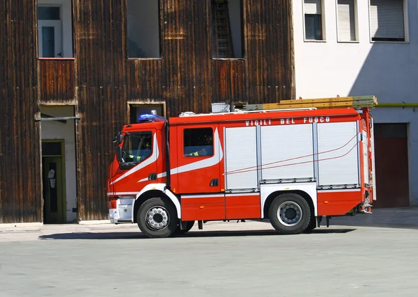 Fire engine truck during a mission