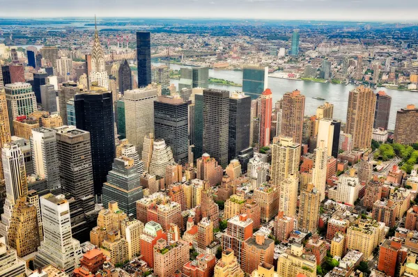 New York skyscrapers bird view