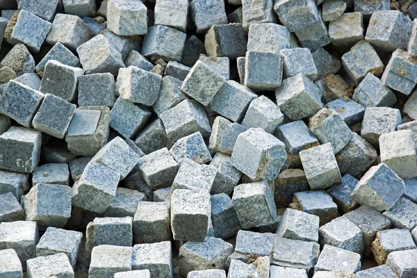 Blocks of granite stored