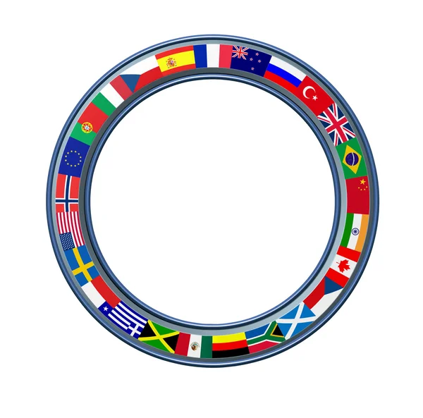 World Ring Of Global Flags Frame