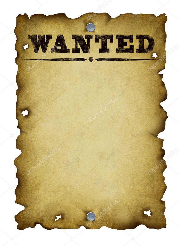 Old Western Wanted Poster — Stock Photo © lightsource #9446794