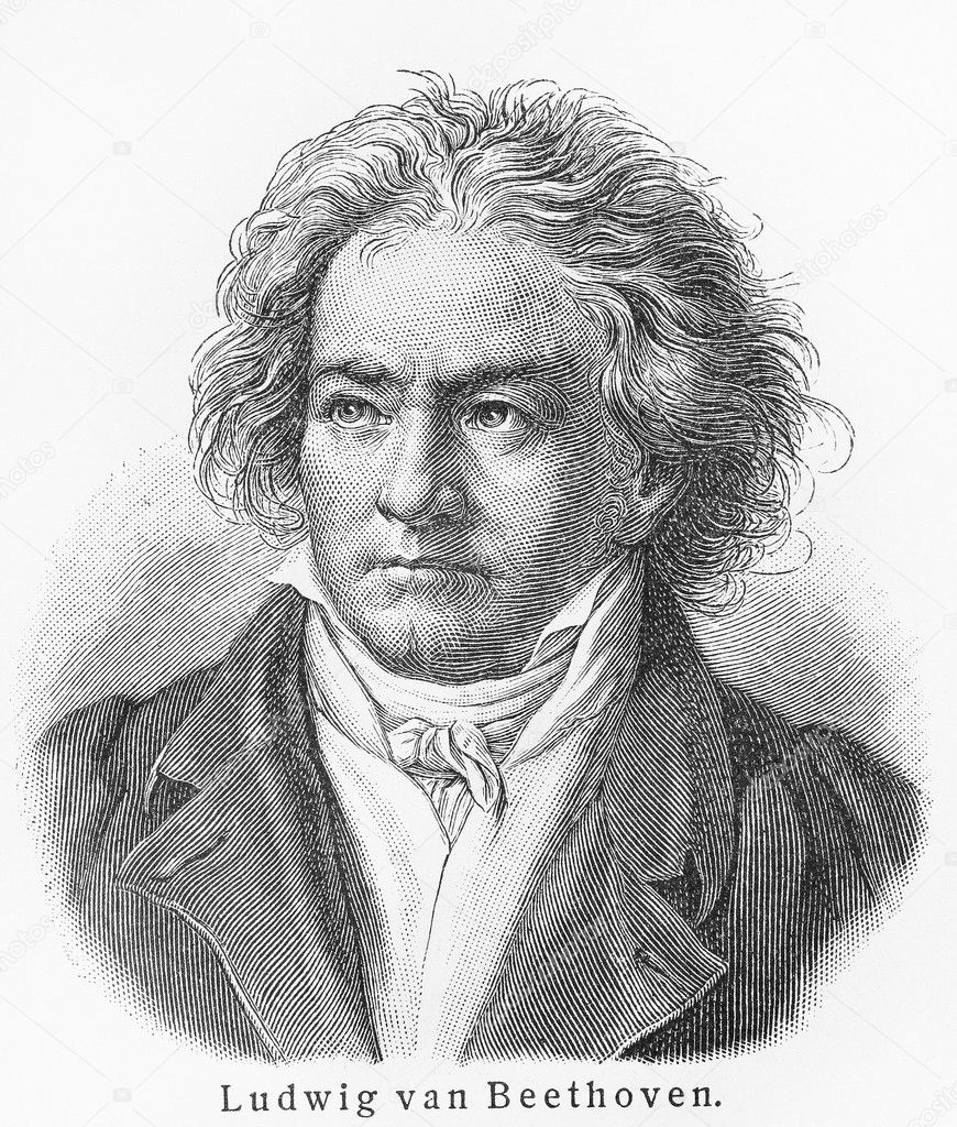 Ludwig van Beethoven - Bild aus Meyers Lexikon Bücher in deutscher Sprache ...