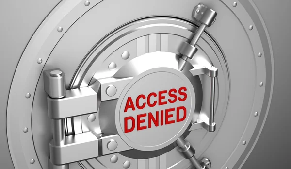Access denied, safe door of the bank