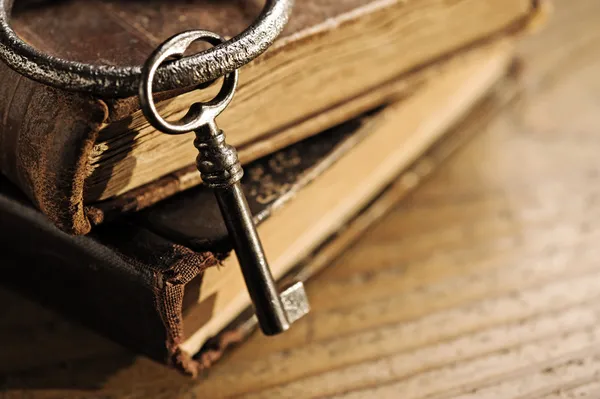 Old keys on a old book