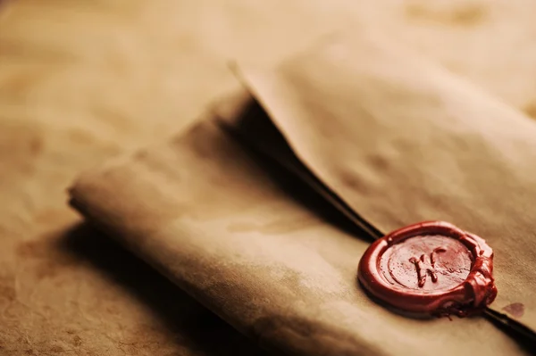 Wax seal on a grunge paper