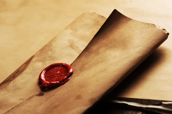 Wax seal on a grunge paper