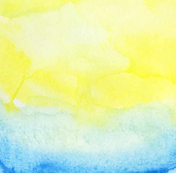 Abstract Watercolor Textured Background Summer Themed Landscape With