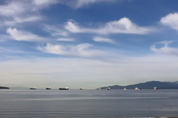 Freighters on English Bay