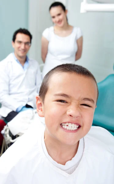 Kid visiting the dentist