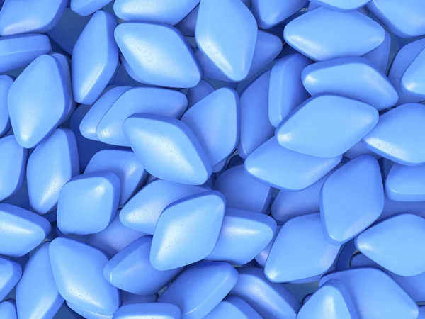 Blue erection pills background.